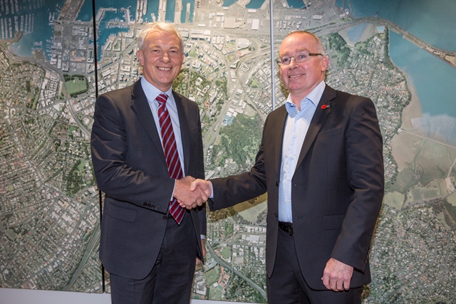 Phil Goff and Stephen Town