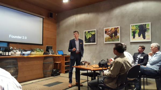 Daniel Batten speaking at the NZSA October Networking Event